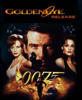 Titeln, som i filmen syftar p ett vapensystem, kommer ursprungligen frn huset Goldeneye, dr Bonds skapare Ian Fleming bodde. Fleming hade dpt den efter Operation Goldeneye som han planerade under andra vrldskriget. I likhet med den fregende filmen, Tid fr hmnd, kommer titeln inte frn ngon av Flemings bcker. Dessutom gjordes en film om Fleming med namnet Goldeneye, 1989.