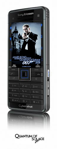 Sony Ericsson  new  James Bond mobile phone from Quantum of Solace C902 Cyber-shot phone.  Sony Ericsson/MGM.