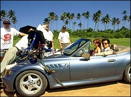 BMW z3 Roadster 1.9 Litre on set during the filming of Goldeneye