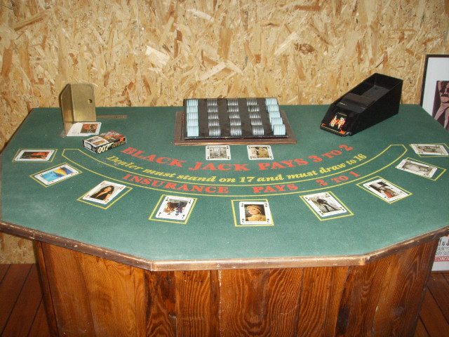 Black Jack tabel in the James Bond 007 Museum Nybro Sweden