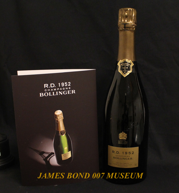 Bollinger Champagne RD 1952  in the James Bond 007  Museum Sweden, Nybro. One of the most exclusive Bollniger Champagne from the house keller in Ay outsid Reims in France.
