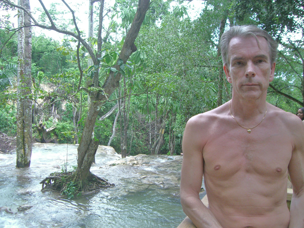James Bond Gunnar Schäfer at the Dunn`s River Fall Ocho Rios Jamaica. 