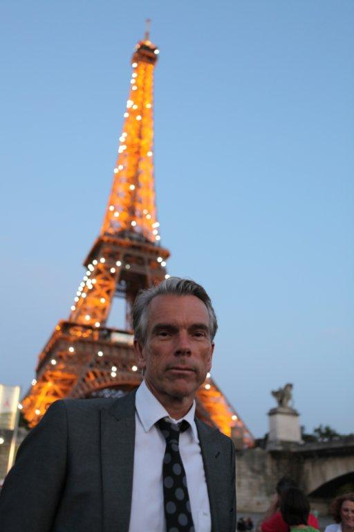 James Bond Gunnar Schäfer from James Bond 007 Museum Nybro Sweden in Eiffel Tower