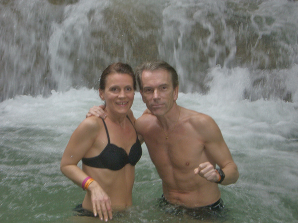 James Bond Gunnar Schäfer at the Dunn`s River Fall Ochios Rios Jamaica. 