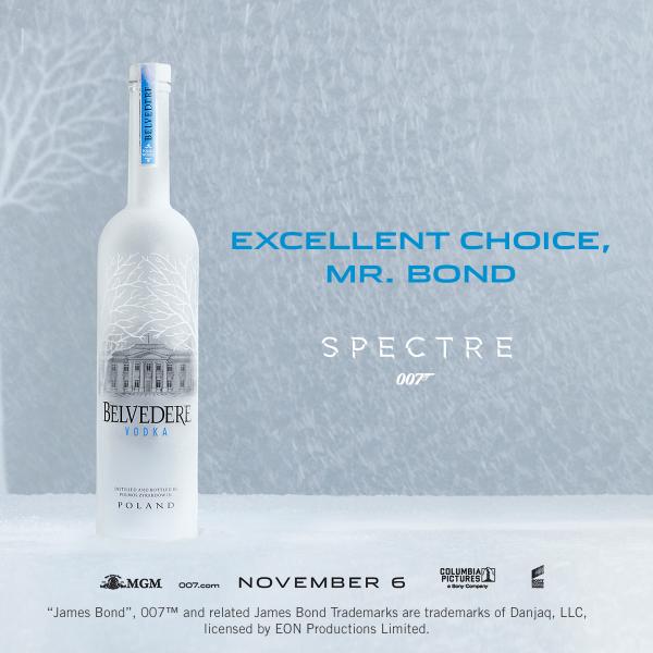Belvedere Spectre 007 Special Edition Vodka Gift Set With 2 Glasses